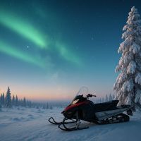 Aventure en motoneige en Laponie sauvage